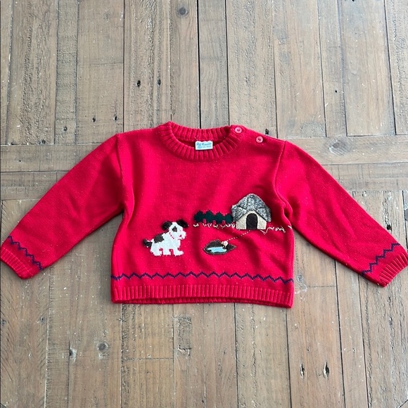 Pili Carrera wool blend dog and dog house vintage sweater - Picture 1 of 6